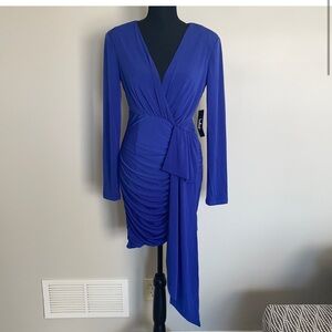 Lulus new with tags blue drape dress